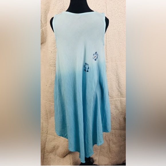 Antigua Cover Up Flower Print Ombré Blue One Size Fits Most - Picture 3 of 6